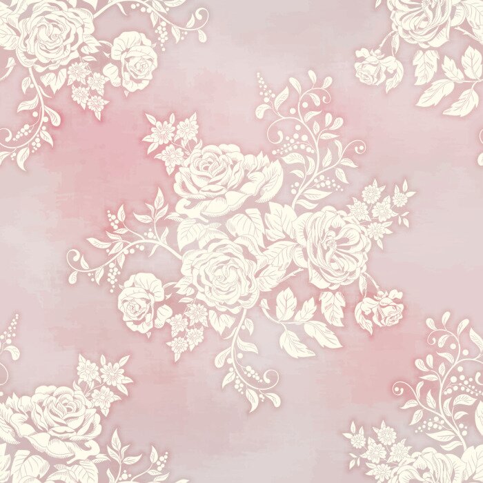 Fototapete Shabby Chic Stil mit Rosenmotiv