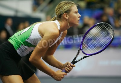 Fototapete Sharapova vor dem Tennisspiel