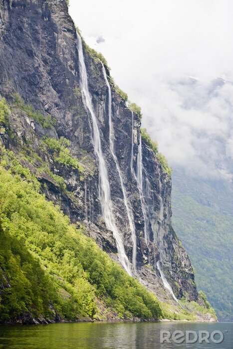 Fototapete Sieben-Schwestern-Wasserfall