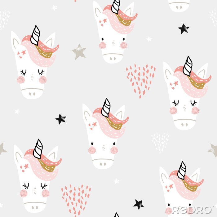 Fototapete Skandinavische Einhörner