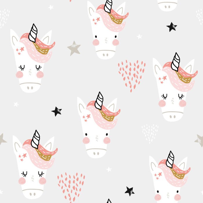 Fototapete Skandinavische Einhörner