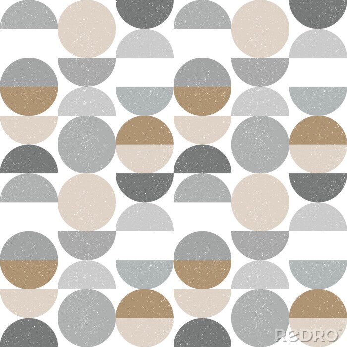 Fototapete Skandinavisches geometrisches Retro-Design