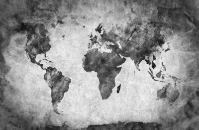 Fototapete Skizze der Weltkarte
