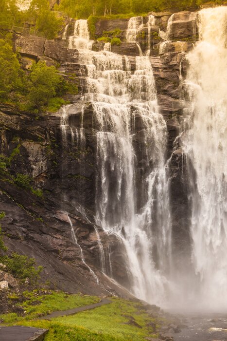Fototapete Skjervsfossen Wasserfall - Norwegen