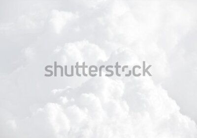 Fototapete Sky with clouds, a view from an aeroplane above the clouds. Abstract nature background with clouds in light tonality. White cumulus clouds