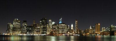 Fototapete Skyline bei Nacht in Amerika