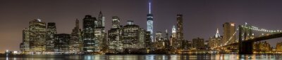 Fototapete Skyline bei Nacht in New York City
