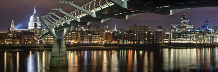 Fototapete Skyline mit Londoner Brücke