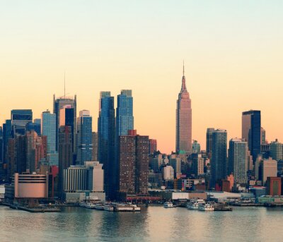 Fototapete Skyline New York City am Morgen