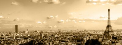 Fototapete Skyline Schwarz-weiße von Paris