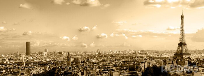 Fototapete Skyline Schwarz-weiße von Paris