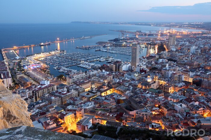 Fototapete Skyline von Alicante