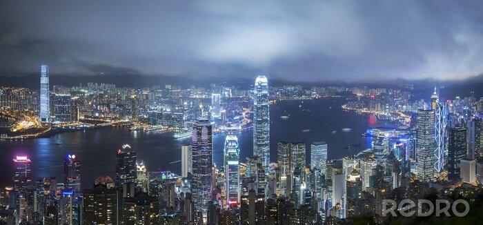 Fototapete Skyline von Hongkong