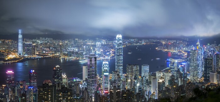 Fototapete Skyline von Hongkong