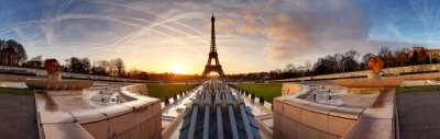 Fototapete Skyline von Paris und Eiffelturm