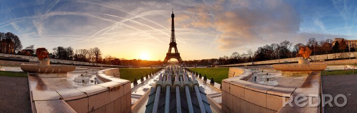 Fototapete Skyline von Paris und Eiffelturm