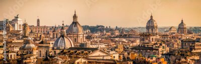 Fototapete Skyline von Rom, Italien. Rom Architektur und Wahrzeichen, Stadtbild. Rom Postkarte