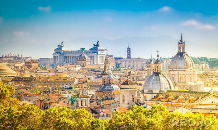 Fototapete Skyline von Rom mit Gebäuden