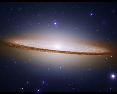 Fototapete Sombrero-Galaxie im Weltraum