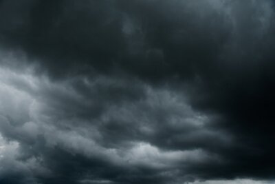 Fototapete Sommersturm und schwarze Wolken