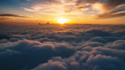 Fototapeten Sonne aus der Perspektive der Wolken