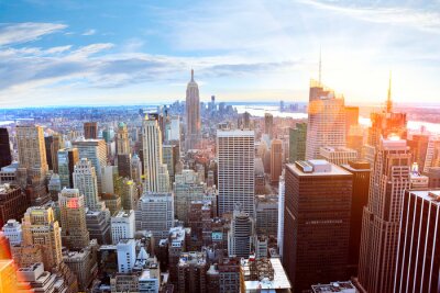 Fototapete Sonne über New York City
