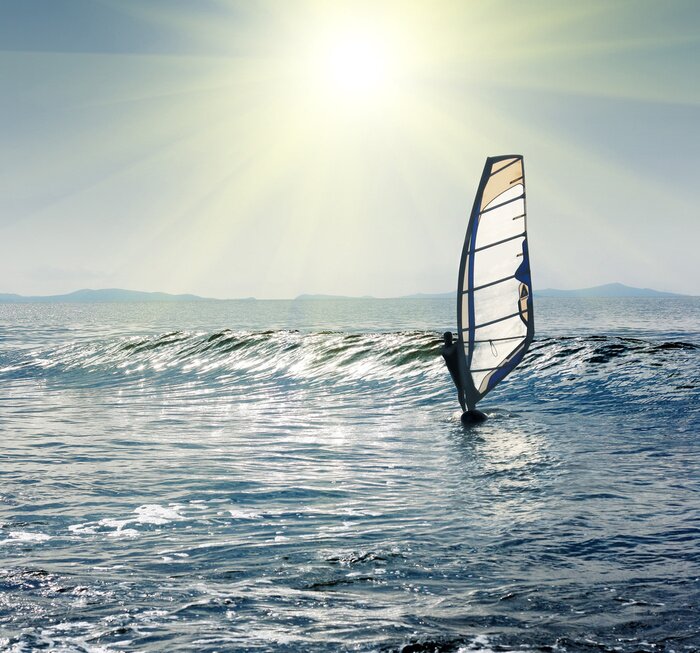 Fototapete Sonne über Sportler