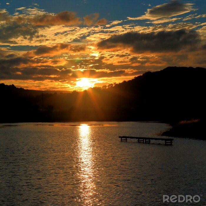 Fototapete Sonnenaufgang an Seen in England