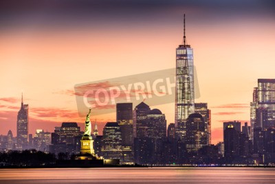 Fototapete Sonnenaufgang in Manhattan