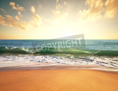Fototapete Sonnenaufgang Strand und Sand