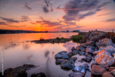 Fototapete Sonnenaufgang über Seen