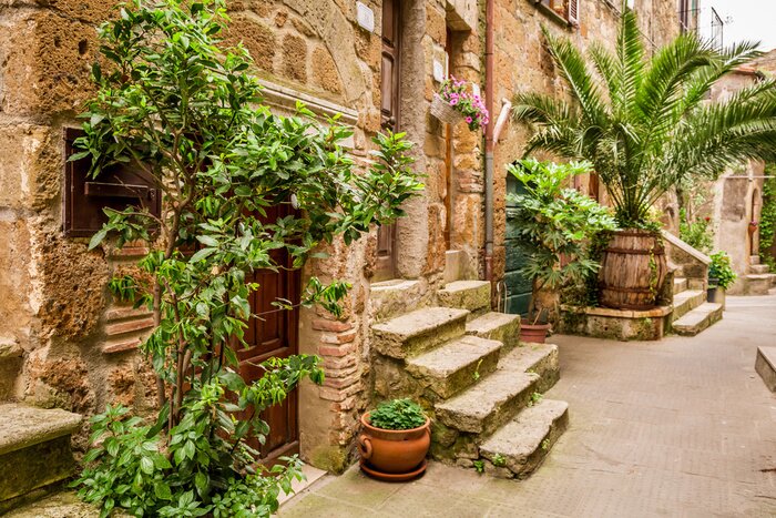 Fototapete Sonnendurchflutete Gasse