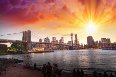 Fototapete Sonnenstrahlen über New York City