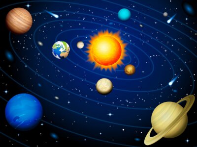 Sonnensystem im Weltraum