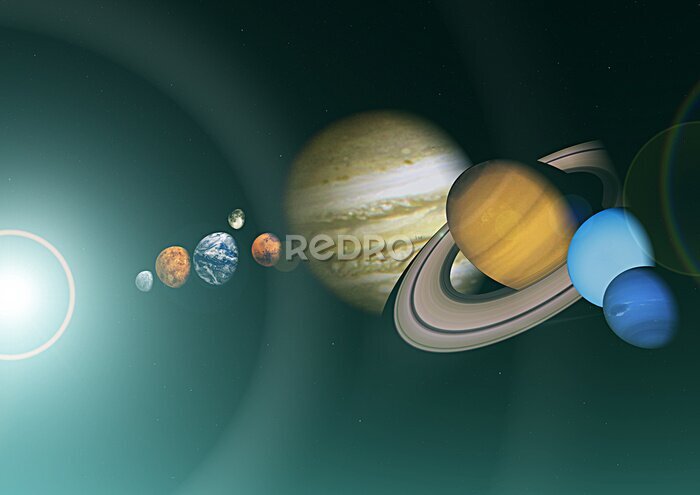 Fototapete Sonnensystem Planeten