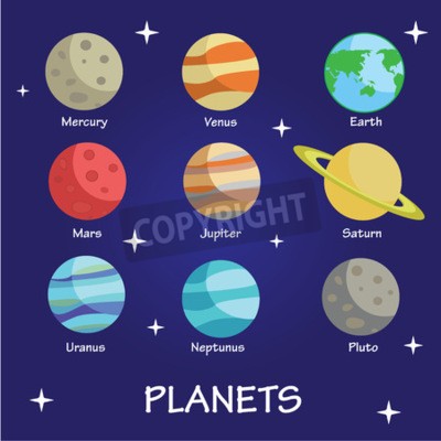 Fototapete Sonnensystem Planeten Sterne