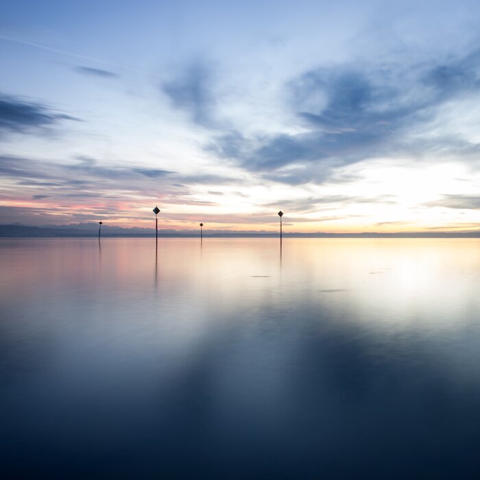 Fototapete Sonnenuntergang am Bodensee