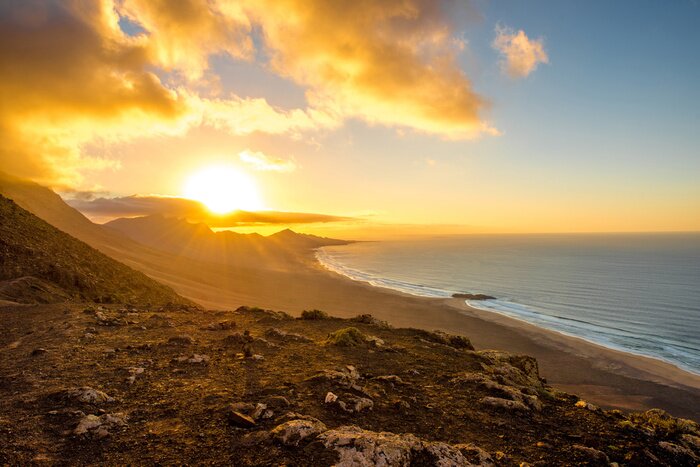 Fototapete Sonnenuntergang am spanischen Strand