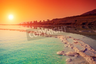 Fototapete Sonnenuntergang am Toten Meer