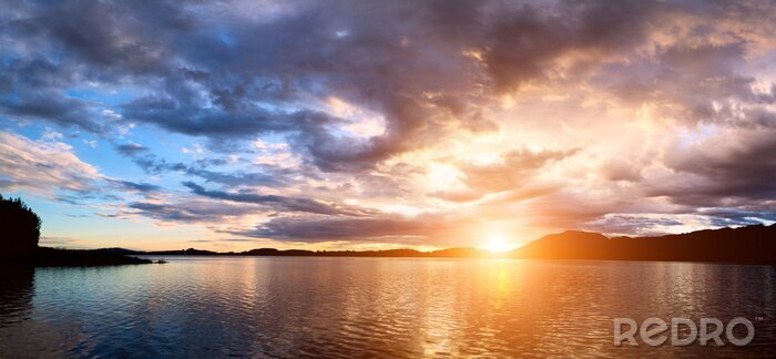 Fototapete Sonnenuntergang hinter der Bai