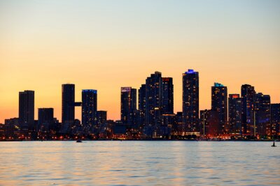 Fototapete Sonnenuntergang hinter Toronto