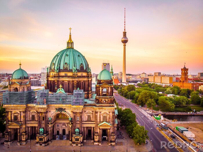 Fototapete Sonnenuntergang in Berlin