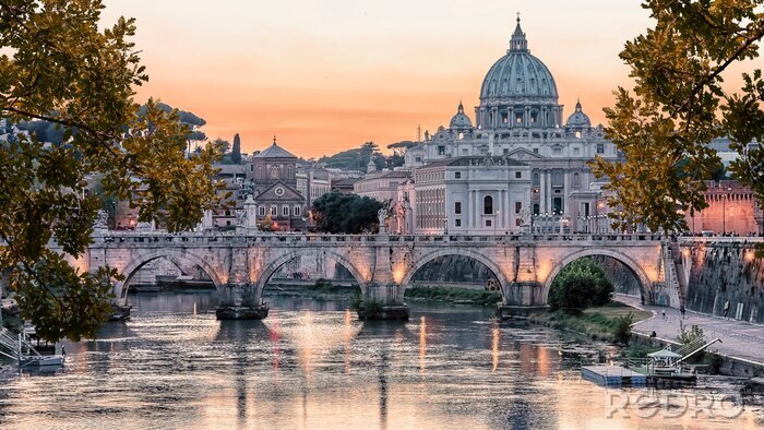 Fototapete Sonnenuntergang in Rom