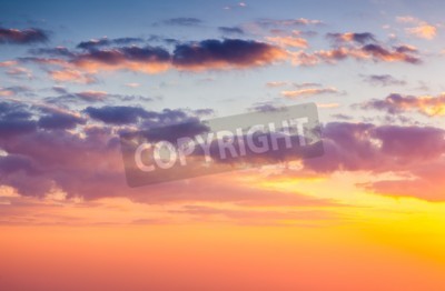 Fototapete Sonnenuntergang in warmen Tönen