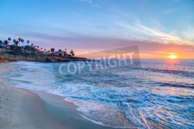Fototapete Sonnenuntergang Strand in Kalifornien