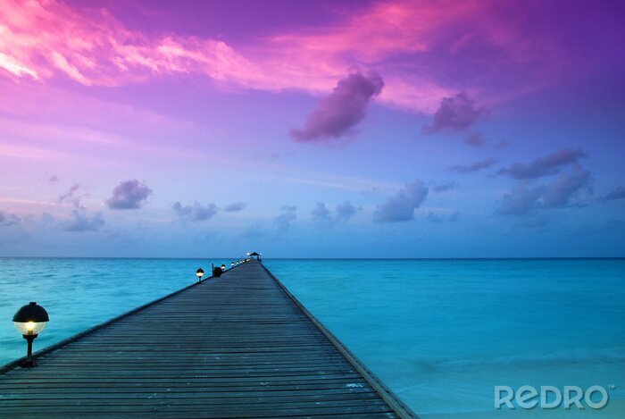 Fototapete Sonnenuntergangslandschaft auf den Malediven