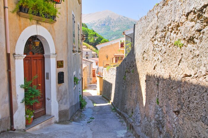 Fototapete Sonnige Gasse in Kalabrien