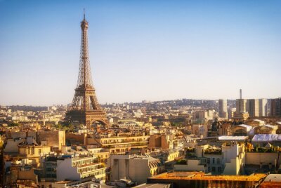 Fototapete Sonniger Blick auf Paris