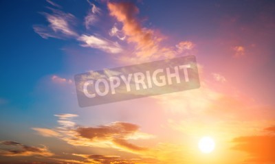 Fototapete Sonniger Himmel und Wolken