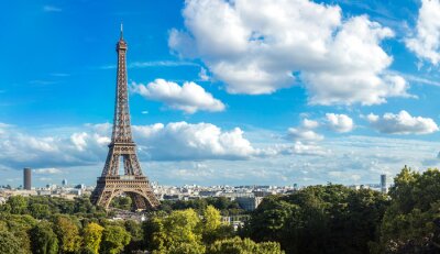 Fototapete Sonniger Tag und Eiffelturm
